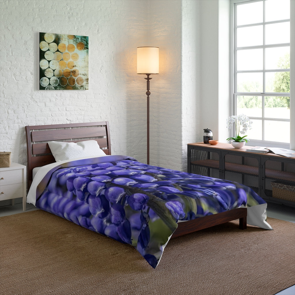 Blue Grape Hyacinth Comforter