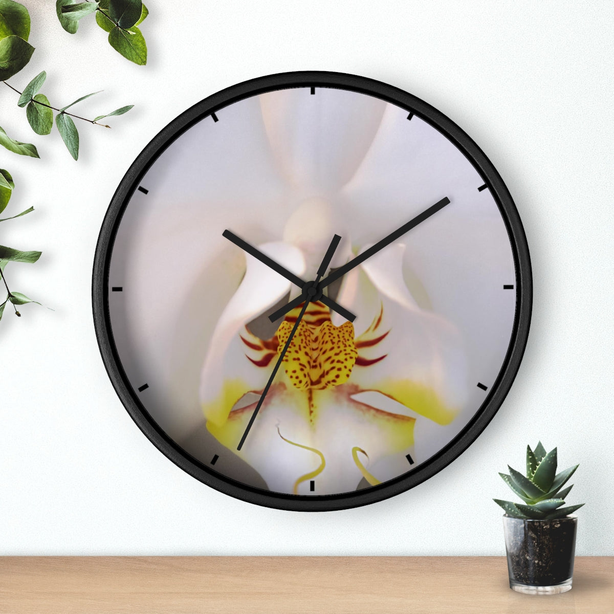 Orchid Wall Clock