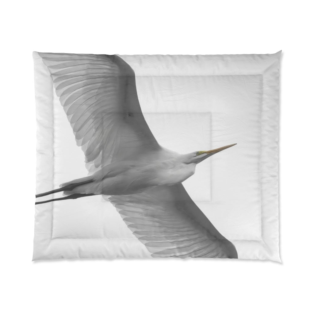 Elegant Egret Comforter