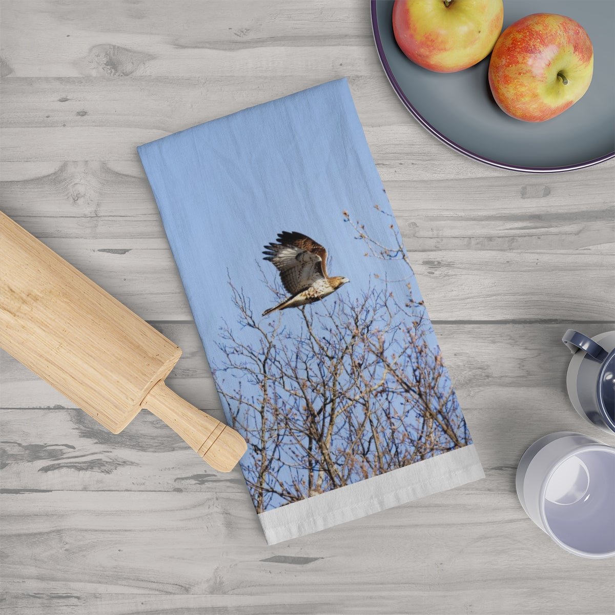 Red-tailed Hawk Tea Towel