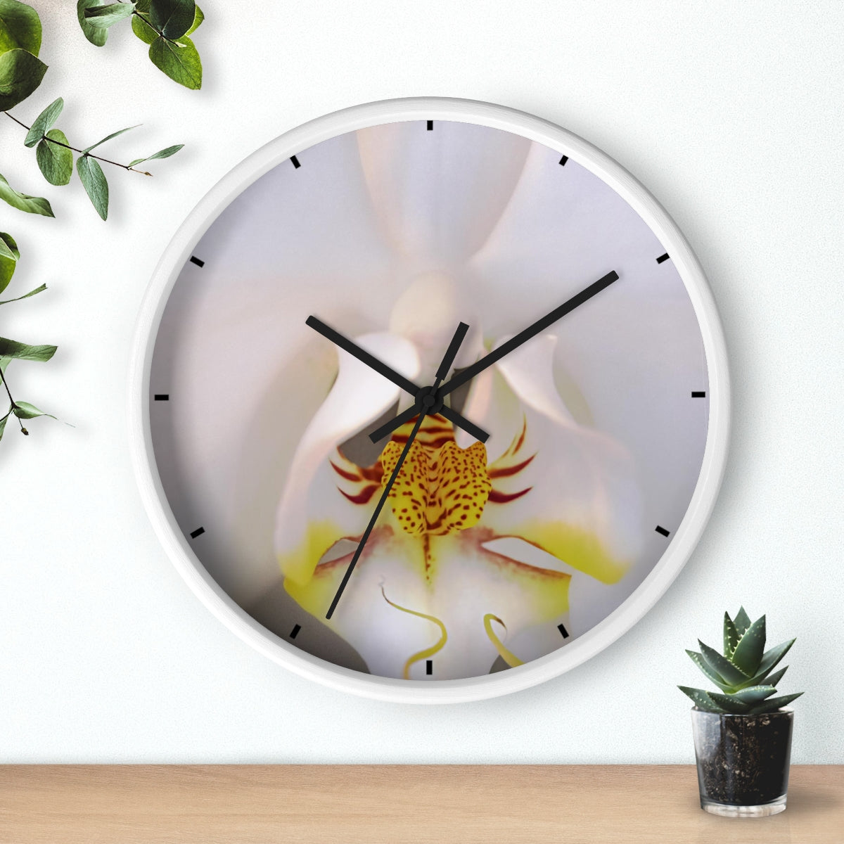 Orchid Wall Clock