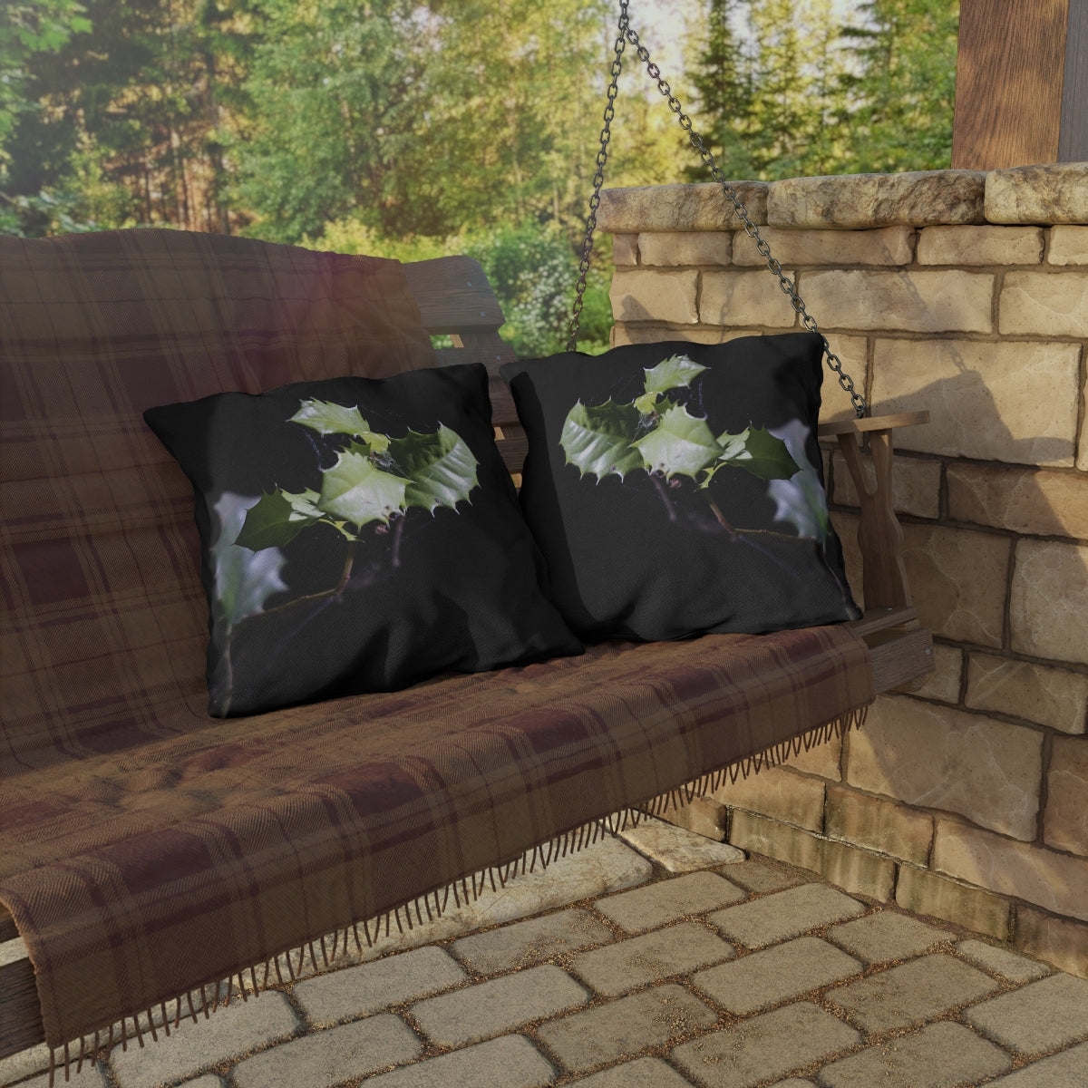 Wild Holly Outdoor Pillows