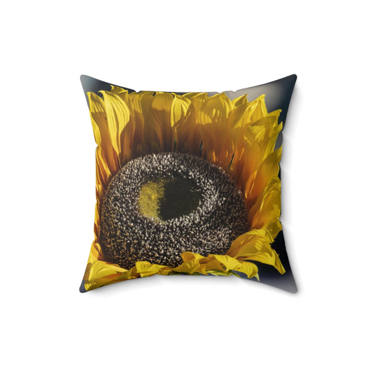 Sunflower Faux Suede Pillow