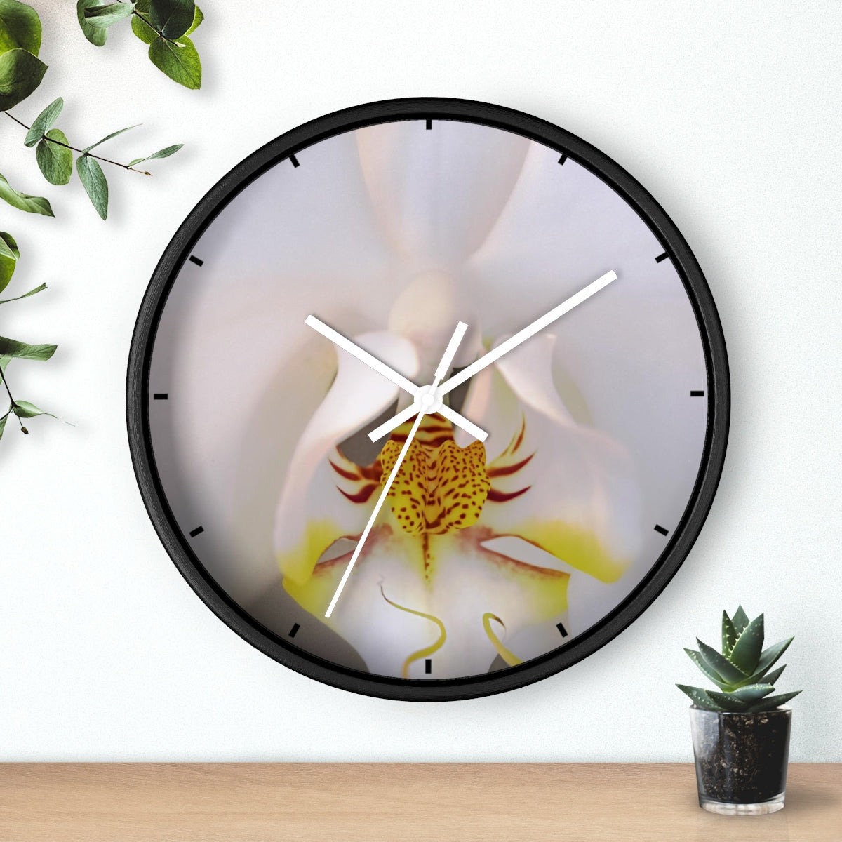 Orchid Wall Clock