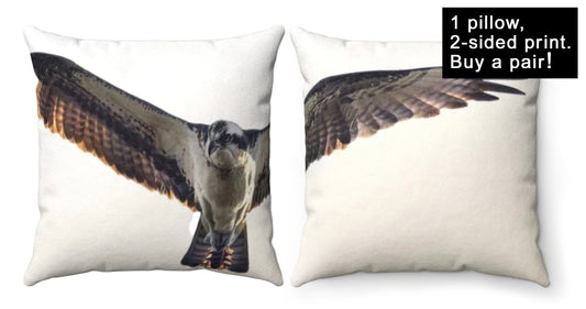 Huggable Osprey Faux Suede Pillow