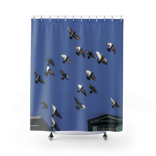 Urban Birds Shower Curtain