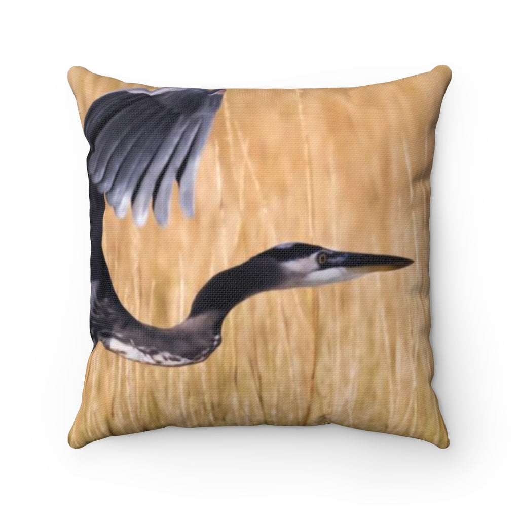 Blue Heron Beefy Throw Pillow
