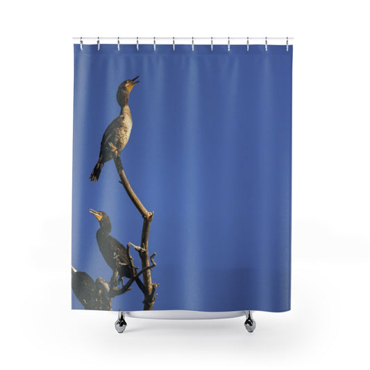 Cormorants in Tree Shower Curtain