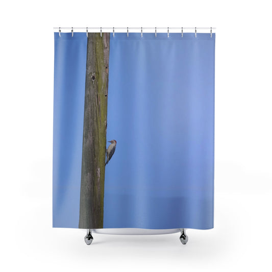Pecker on a Pole Shower Curtain